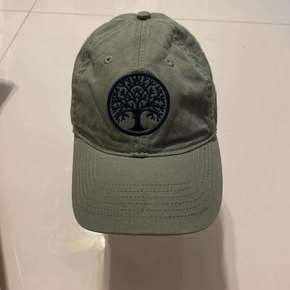 Unisex Olive Green Tree of Life Embroidered Baseball Cap One Size